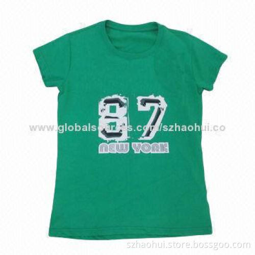 Green T-shirt with Plastic Printing